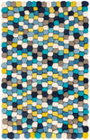 Wool Sphere Alley Collection Area Rug - Sphereville (Blue) Rectangle Blue Main