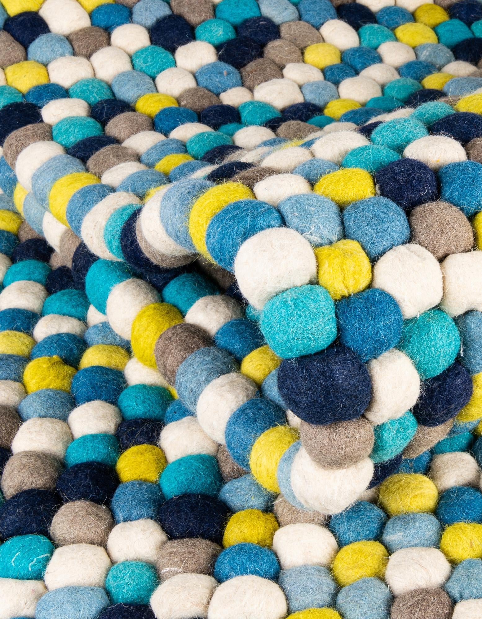 Woolen Sphere Collection Area Rug - Sphereville (Blue)