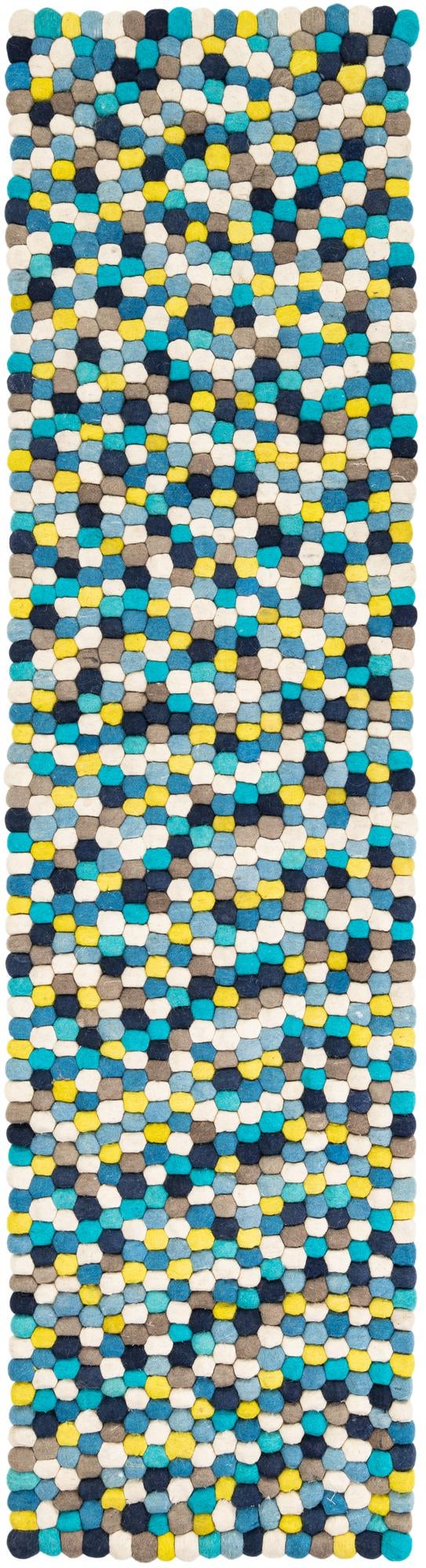 Woolen Sphere Collection Area Rug - Sphereville (Blue)