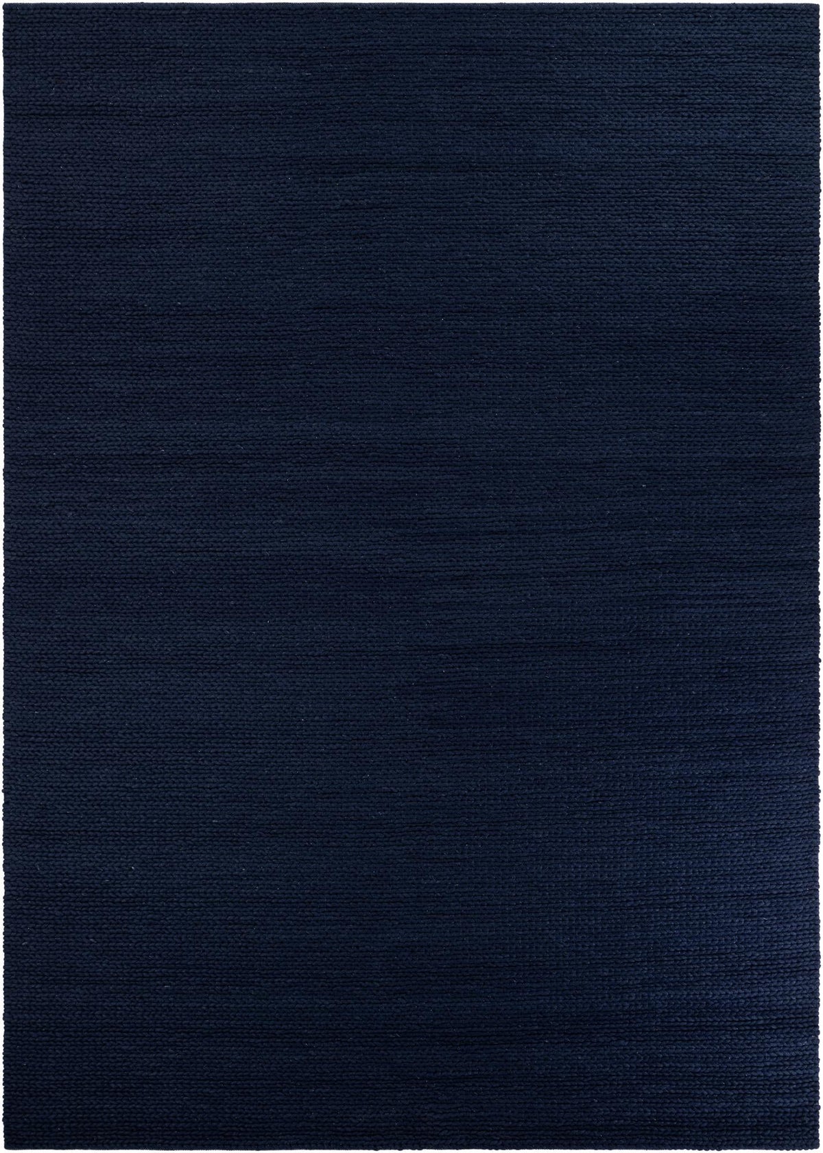 Auckland Stripes Wool Collection Area Rug - Waitomo Rectangle Navy Blue Main