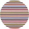 Seaside Stripes Collection Area Rug - Azul Round White  lifestyle 9