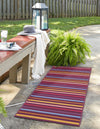 Seaside Stripes Collection Area Rug - Azul Runner Multi  lifestyle 26