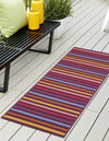 Seaside Stripes Collection Area Rug - Azul Runner Multi  lifestyle 32