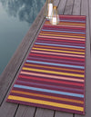 Seaside Stripes Collection Area Rug - Azul Runner Multi  lifestyle 37