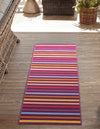 Seaside Stripes Collection Area Rug - Azul Runner Multi  lifestyle 47