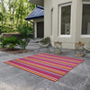 Seaside Stripes Collection Area Rug - Azul Square Multi  lifestyle 88