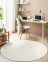 Bloomsbury Elegance Collection Area Rug - Mayfair Round Ivory  lifestyle 81