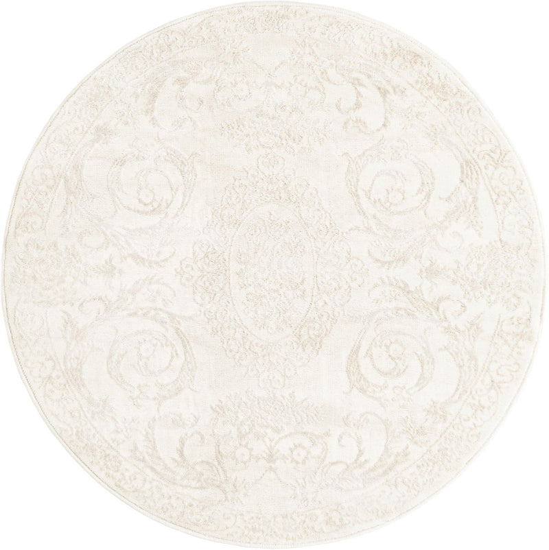 Bloomsbury Elegance Collection Area Rug - Mayfair Round Ivory  lifestyle 50