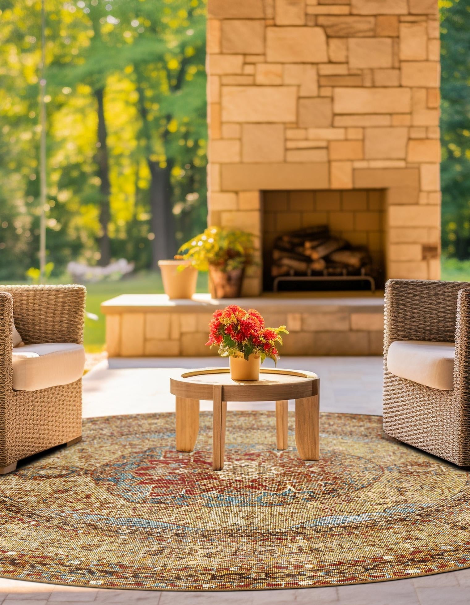 Patio Heritage Collection Area Rug -  Pergola