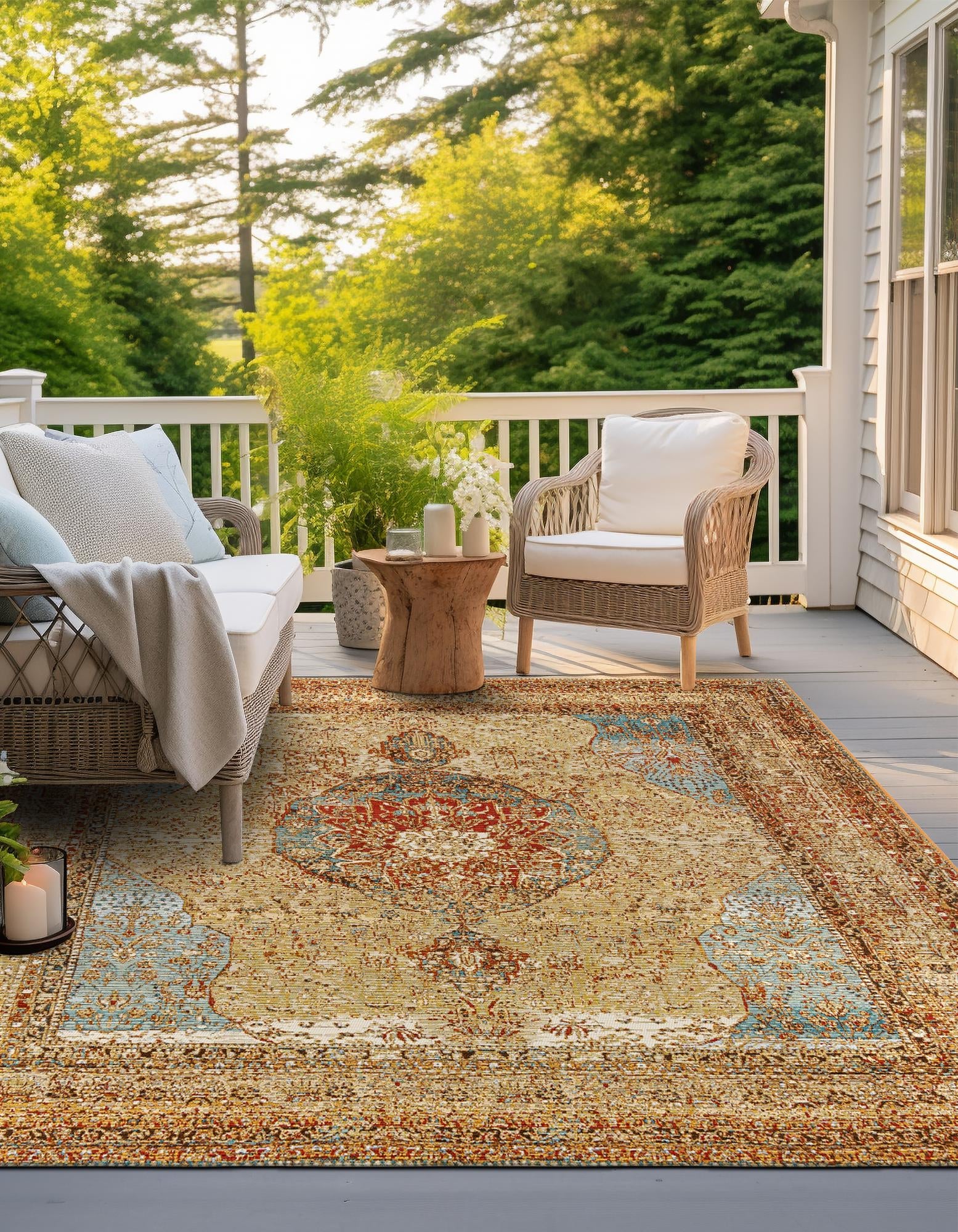 Patio Heritage Collection Area Rug -  Pergola