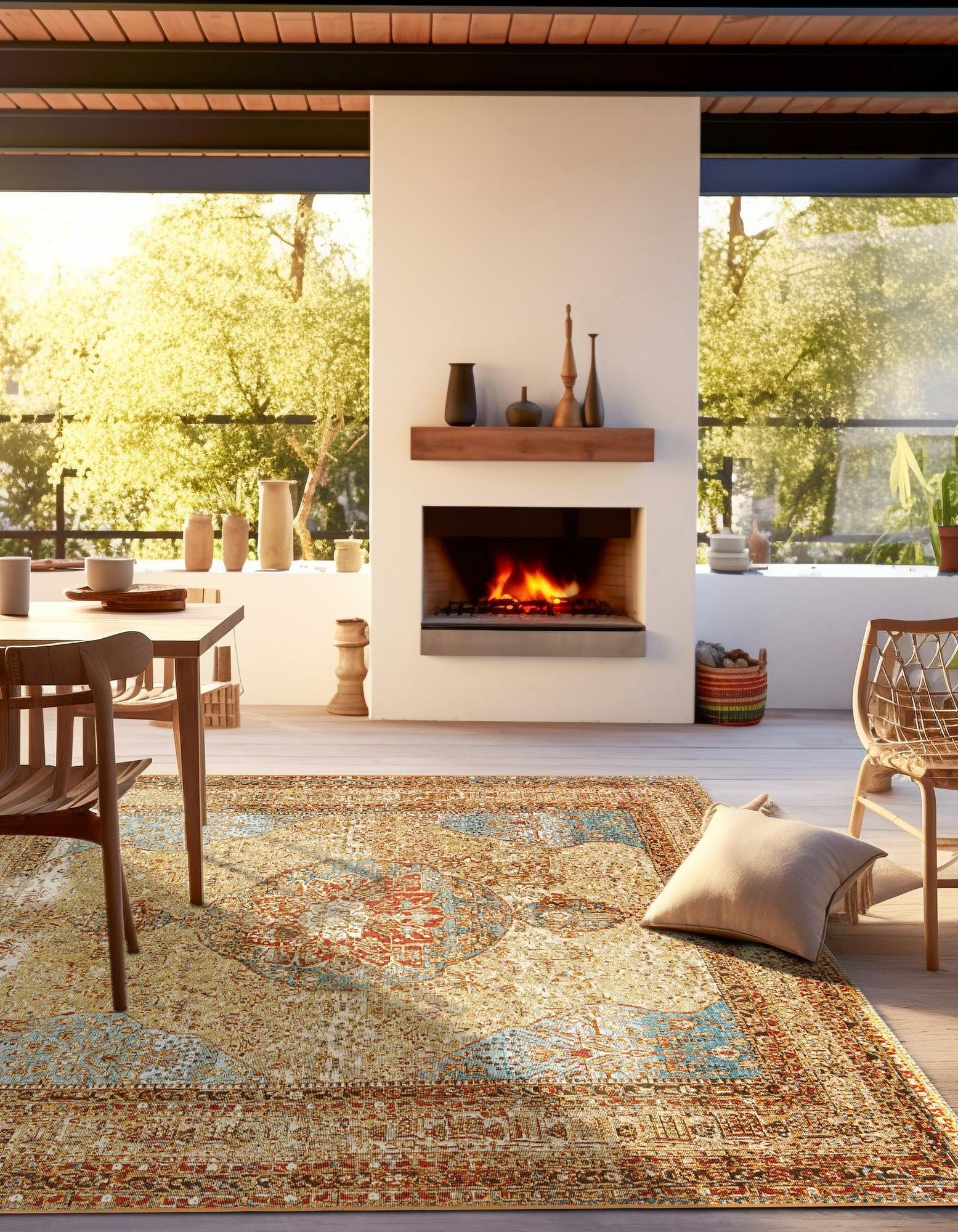 Patio Heritage Collection Area Rug -  Pergola