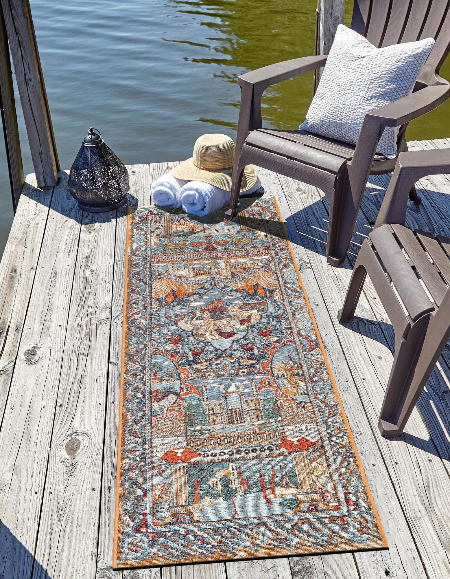 Patio Heritage Collection Area Rug -  Oasis