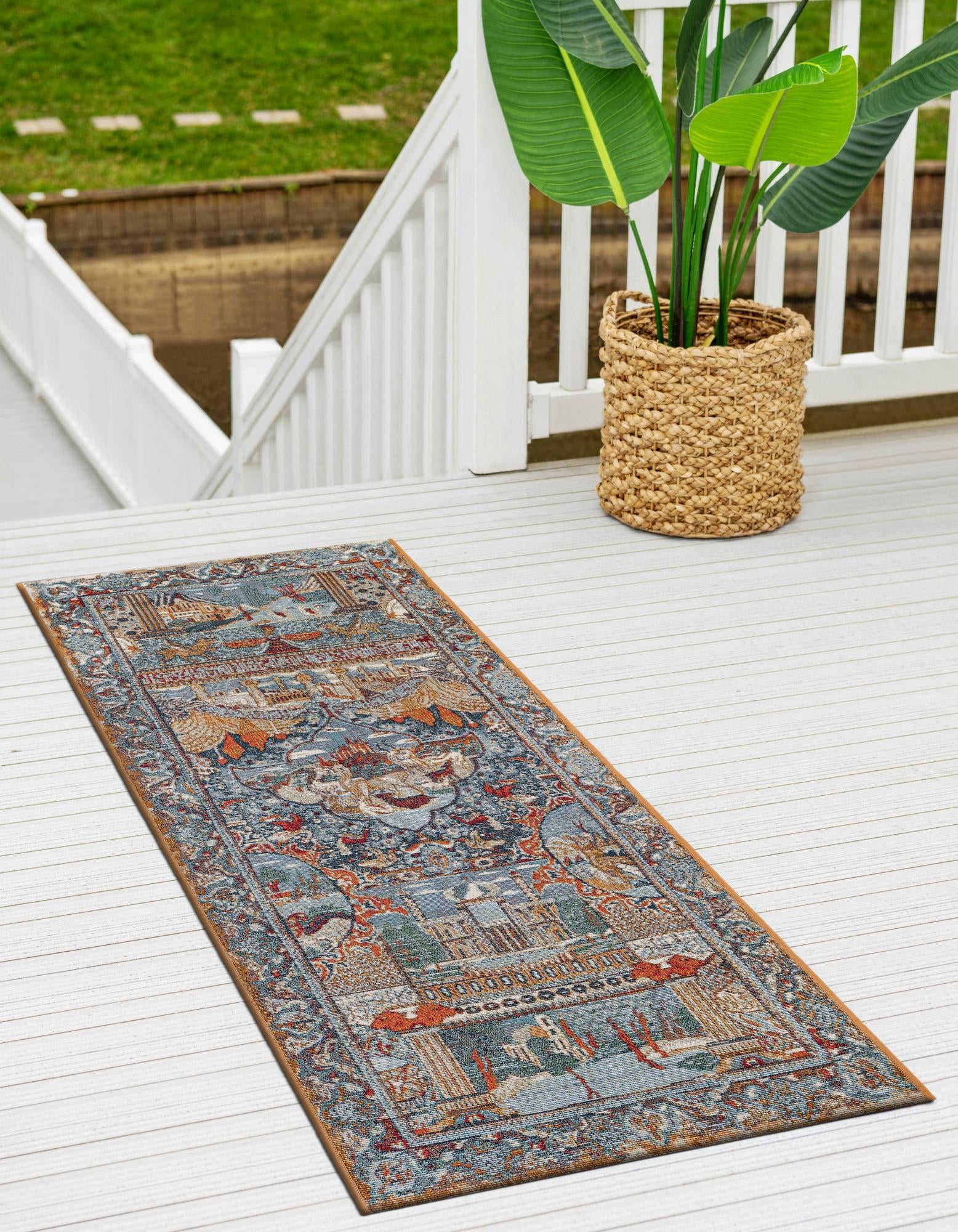 Patio Heritage Collection Area Rug -  Oasis