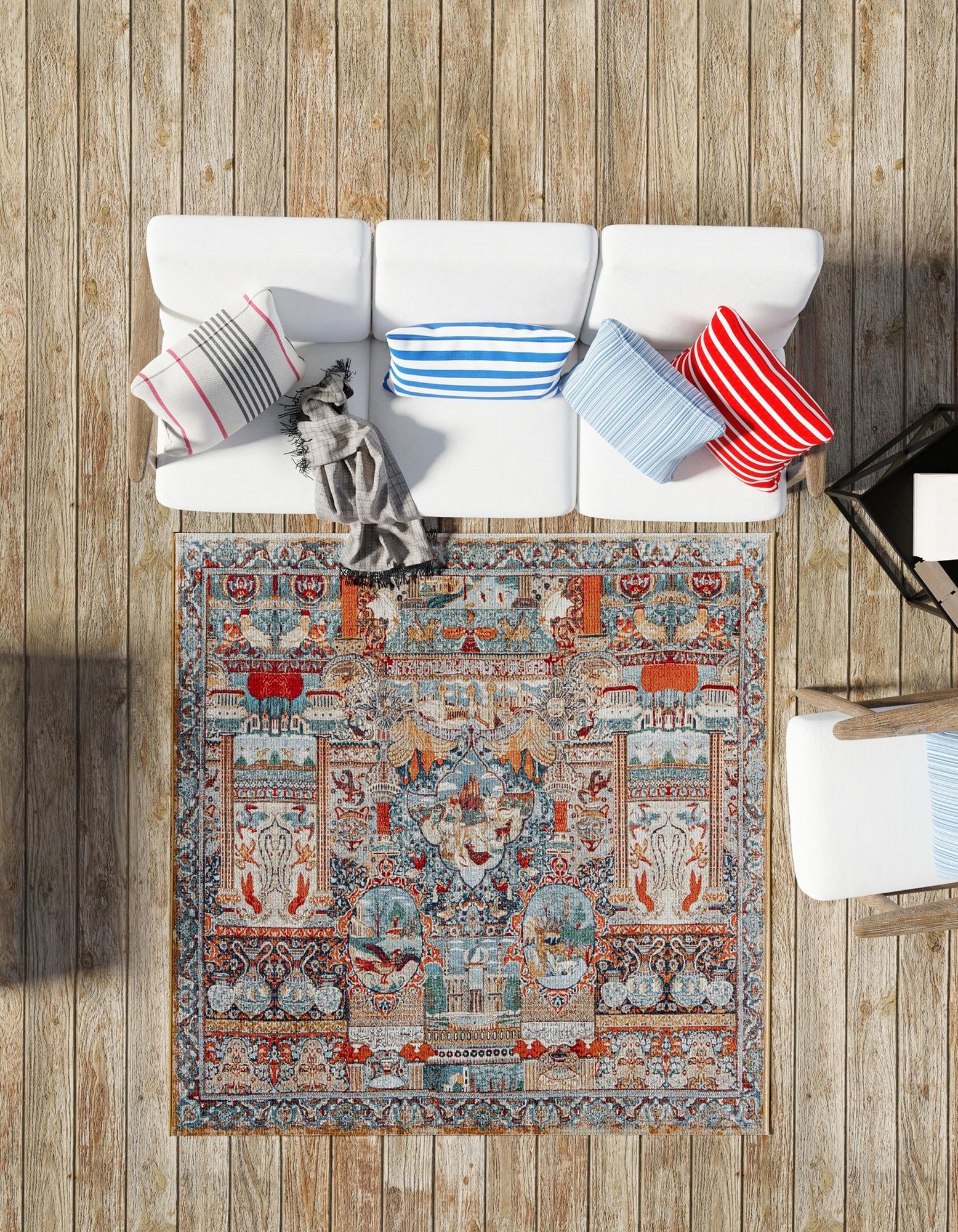 Patio Heritage Collection Area Rug -  Oasis