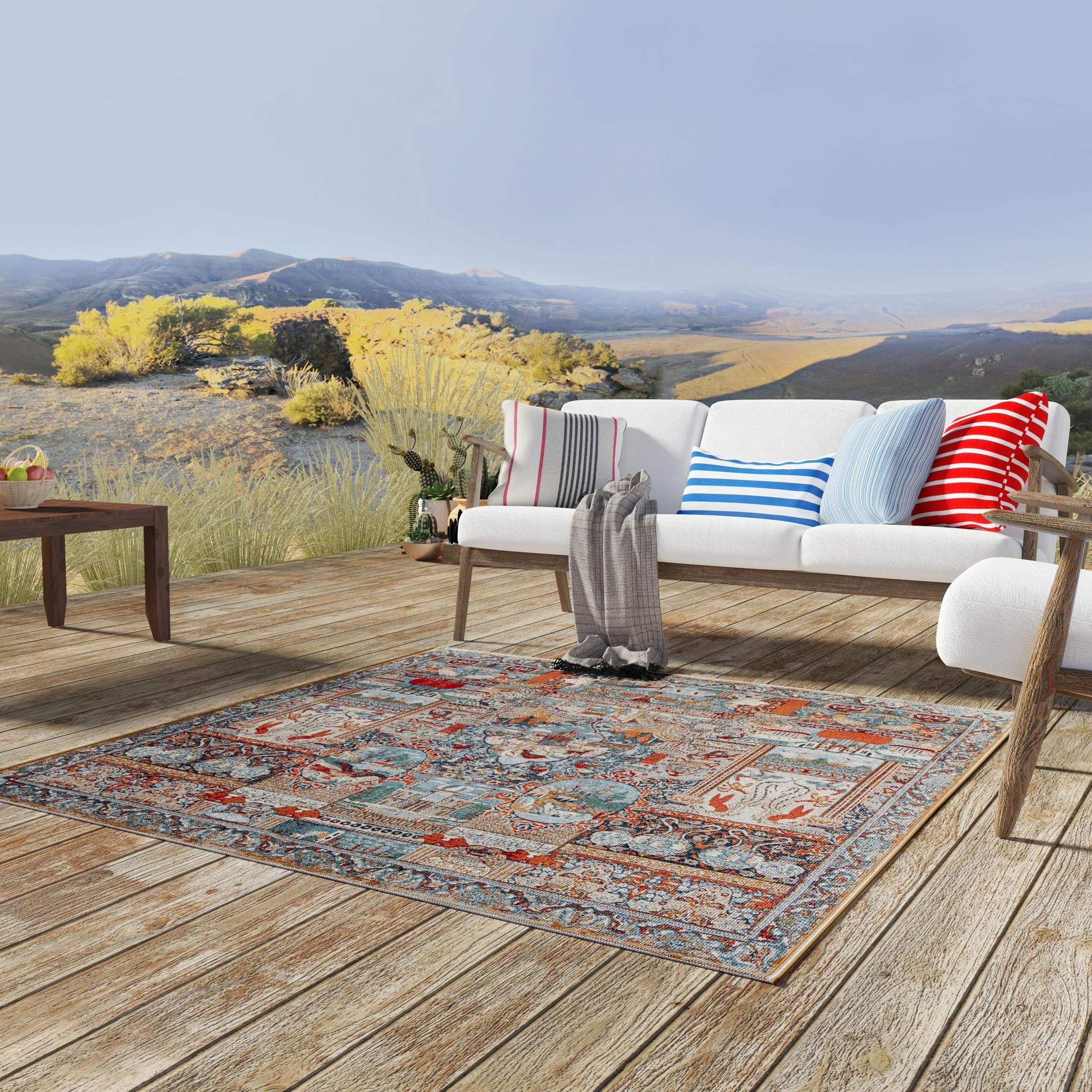 Patio Heritage Collection Area Rug -  Oasis