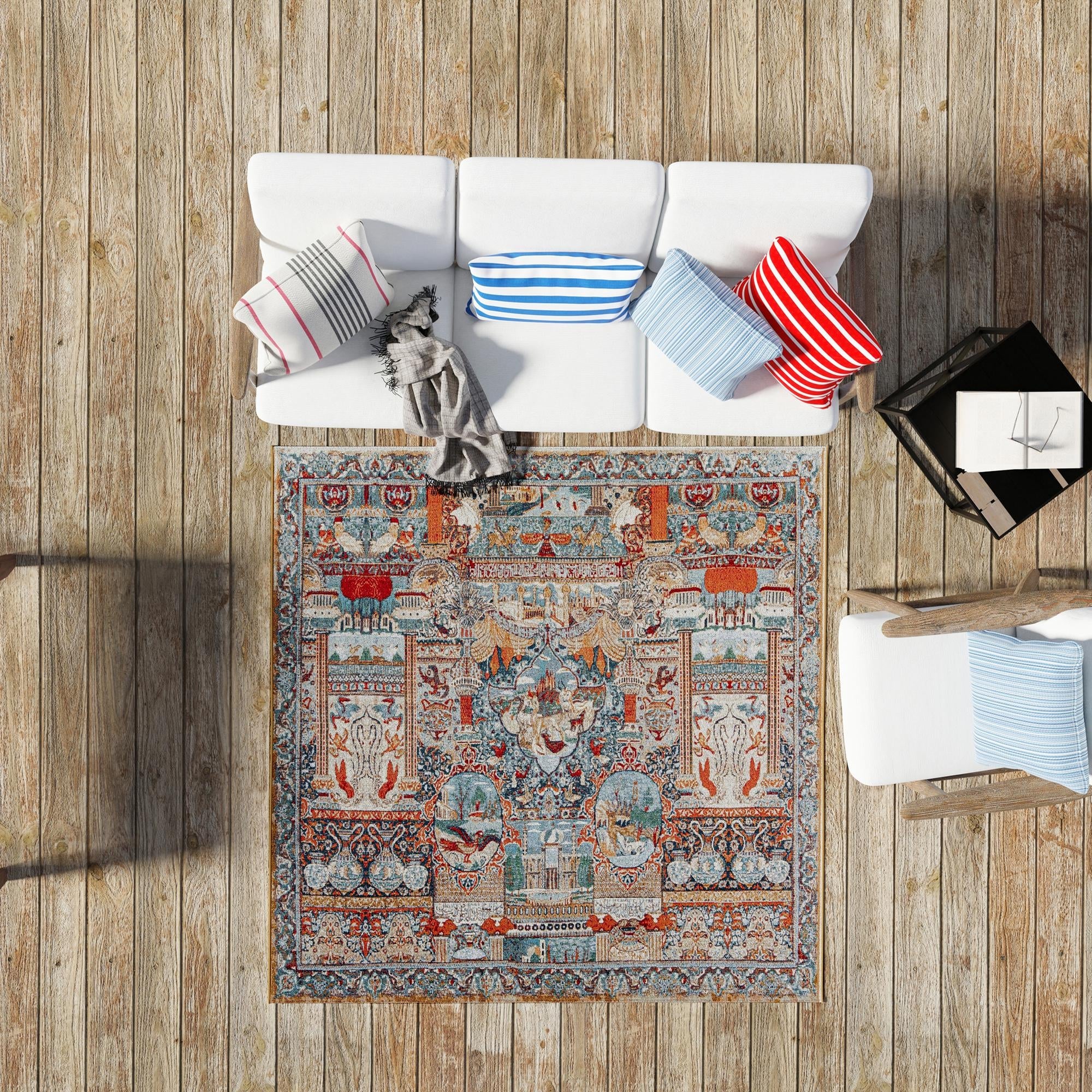 Patio Heritage Collection Area Rug -  Oasis