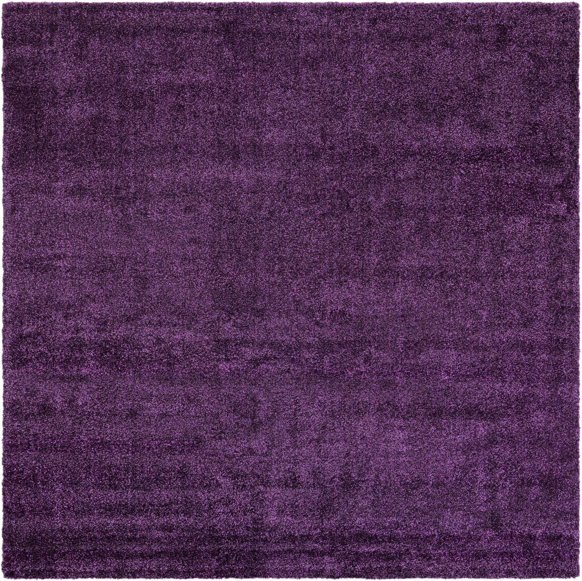 Solid Shag Seaside Collection Area Rug - Azure Cove (Violet)