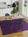 Solid Shag Seaside Collection Area Rug - Azure Cove (Violet) Square Violet  lifestyle 32