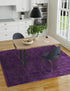 Solid Shag Seaside Collection Area Rug - Azure Cove (Violet)