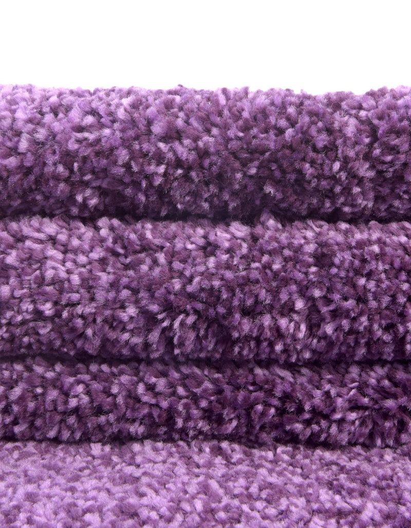 Solid Shag Seaside Collection Area Rug - Azure Cove (Violet) Square Violet  lifestyle 63