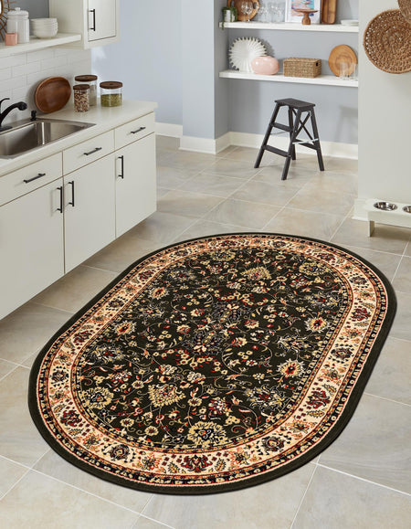 Isfahan Elegance Collection Area Rug - Naghsh-e Jahan (Green)