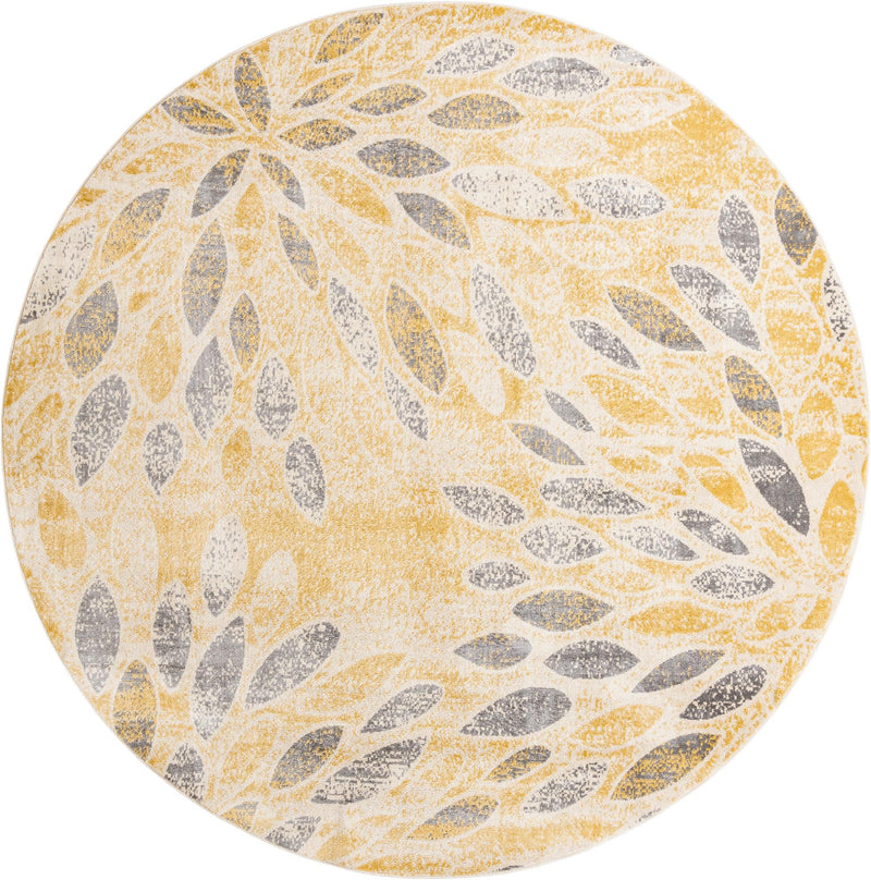 Savannah Elegance Collection Area Rug -  Riverfront Round Yellow  lifestyle 21