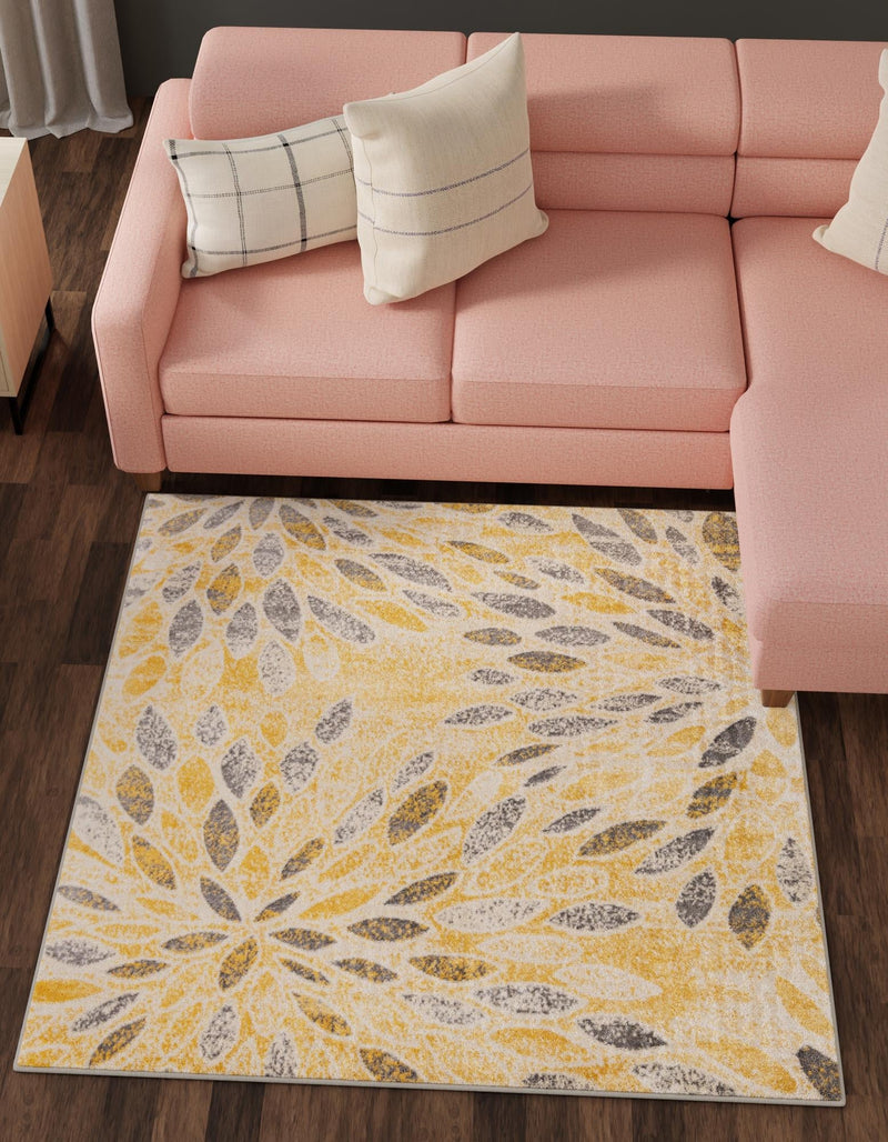 Savannah Elegance Collection Area Rug -  Riverfront Square Yellow  lifestyle 29