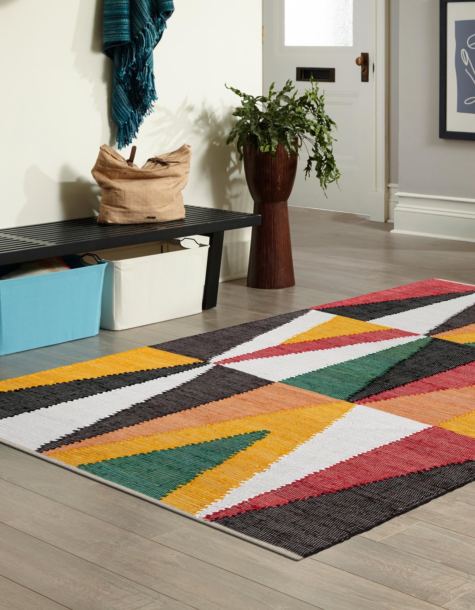 Thar Cotton Collection Area Rug -  Kannur