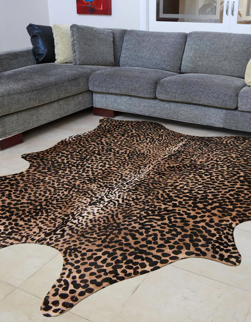 Savannah Hideaway Collection Area Rug - Serengeti Rectangle Brown and Black  lifestyle 2