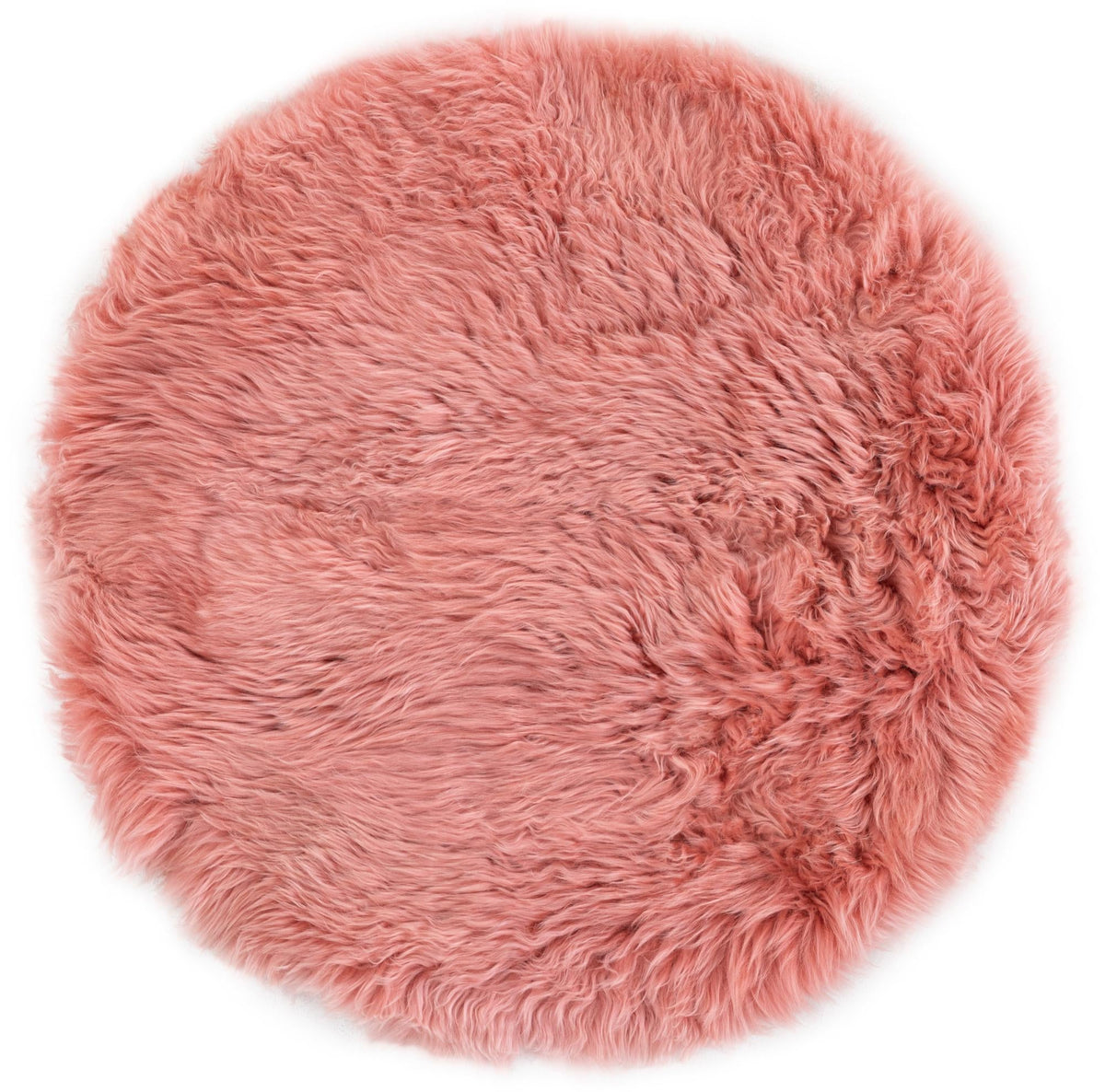 Lambskin Haven Collection Area Rug - Fleeceville Round Pink  lifestyle 3