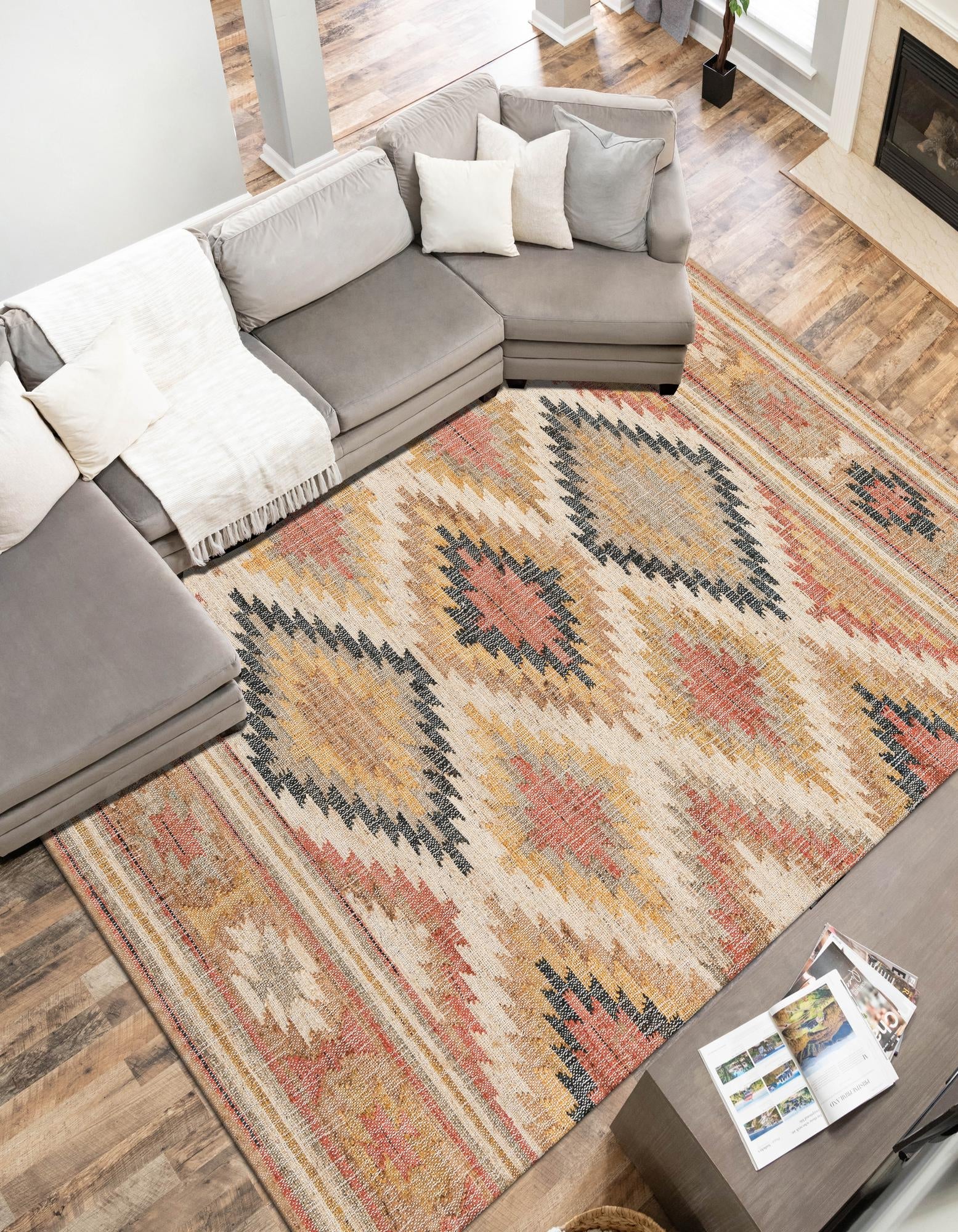 Desert Weave Jute Collection Area Rug - Sahara