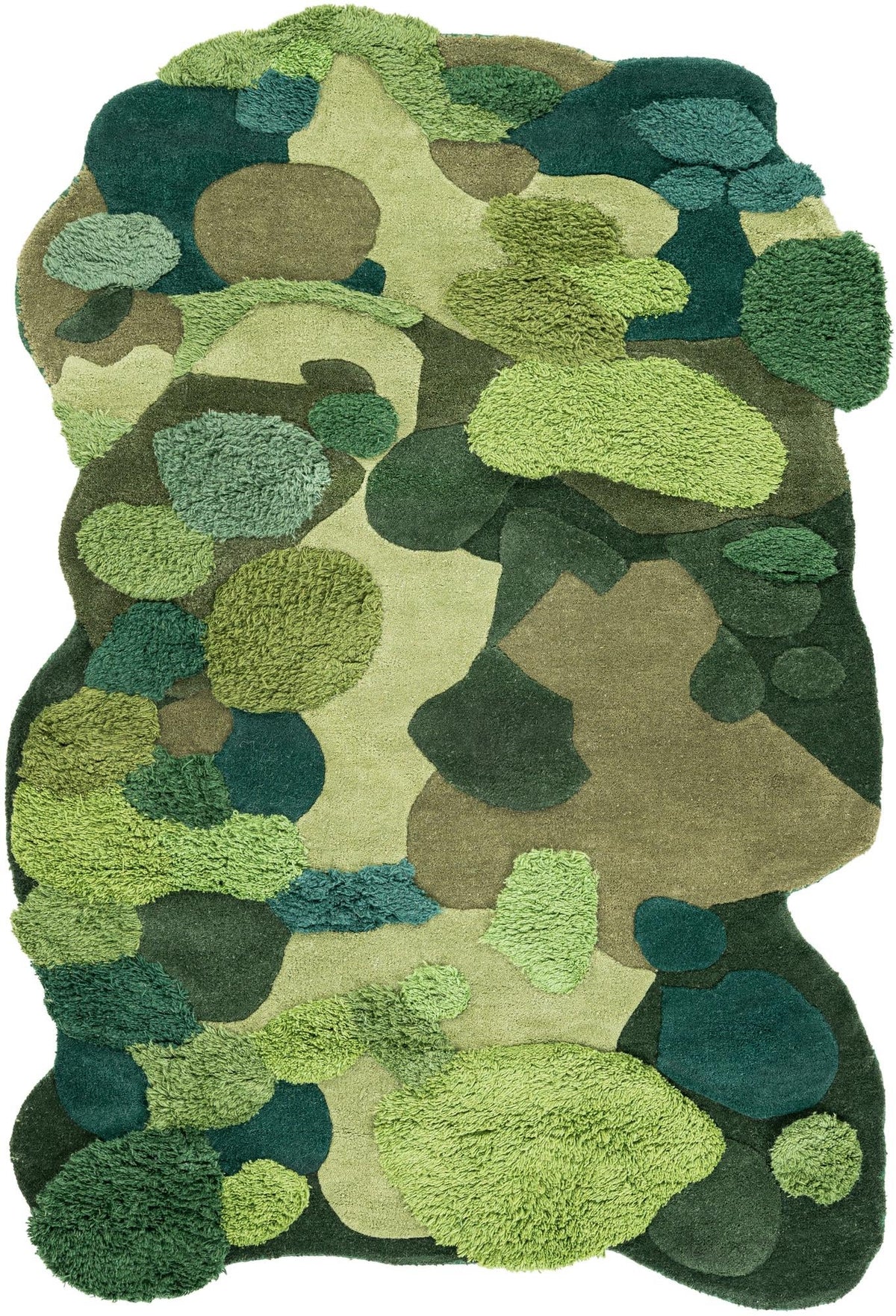 Forest Floor Oasis Collection Area Rug - Fernwood Rectangle Green Main