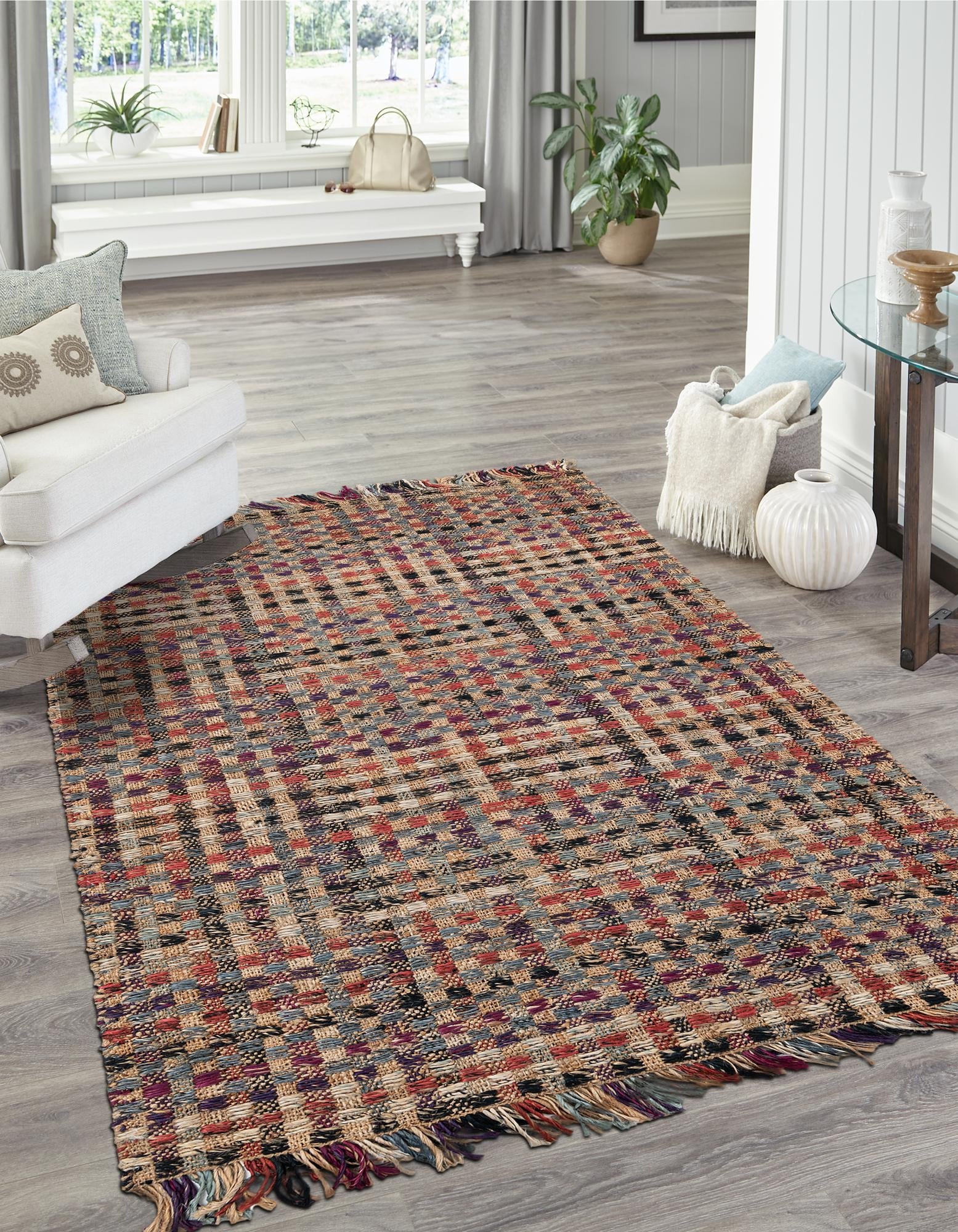 Savannah Jute Collection Area Rug - Malibu