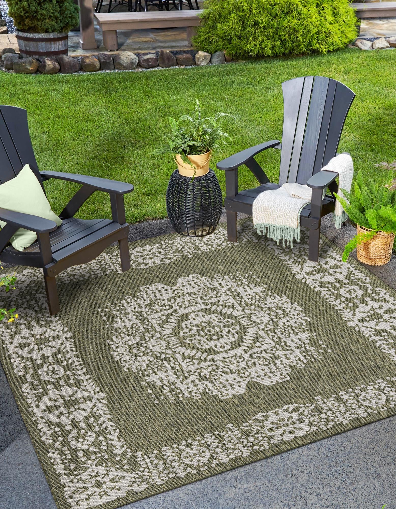 Patio Heritage Collection Area Rug - Savannah (Green)