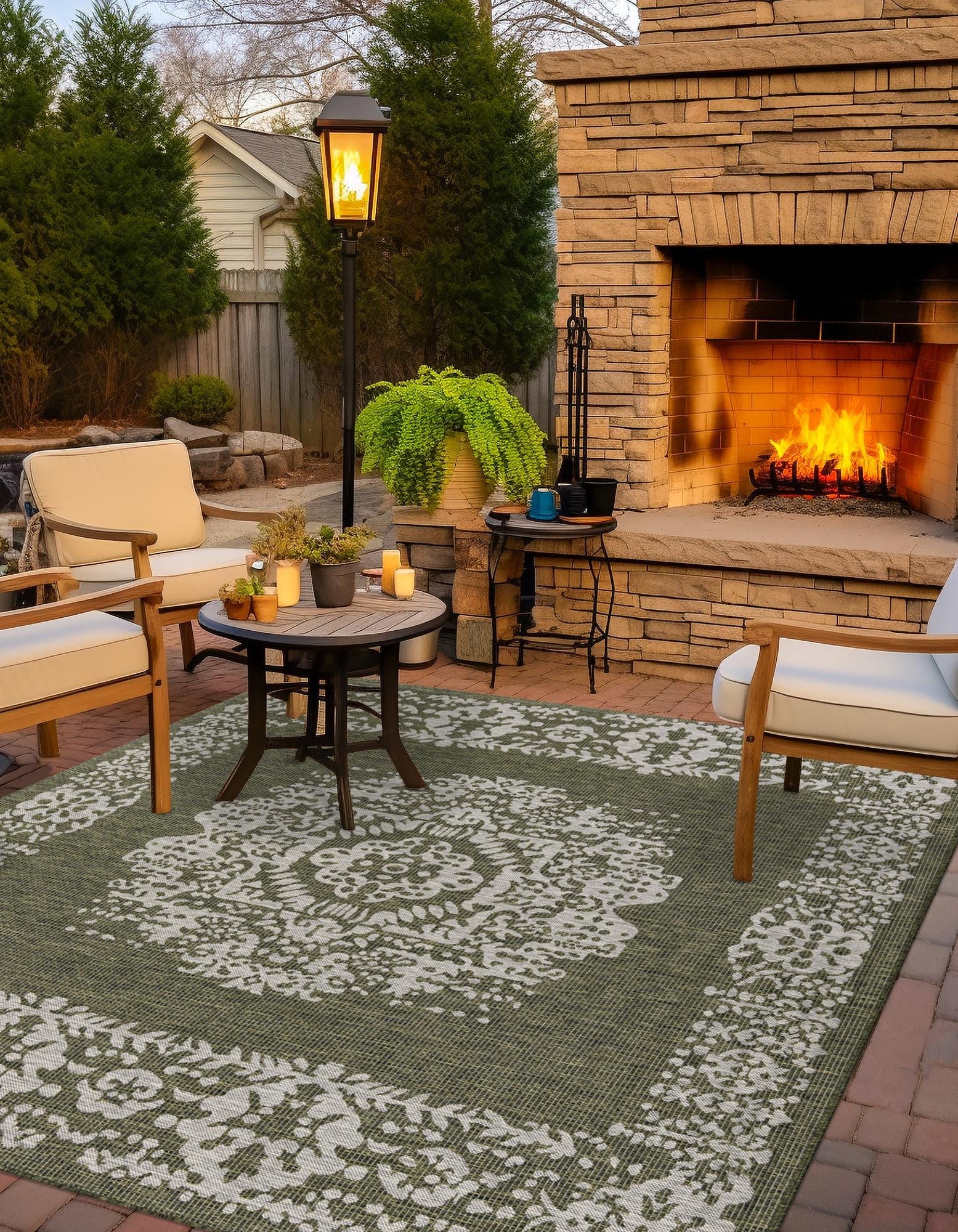 Patio Heritage Collection Area Rug - Savannah (Green)