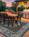 Patio Heritage Collection Area Rug - Savannah (Charcoal Gray) Square Charcoal Gray  lifestyle 26