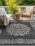 Patio Heritage Collection Area Rug - Savannah (Charcoal Gray)