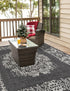 Patio Heritage Collection Area Rug - Savannah (Charcoal Gray)