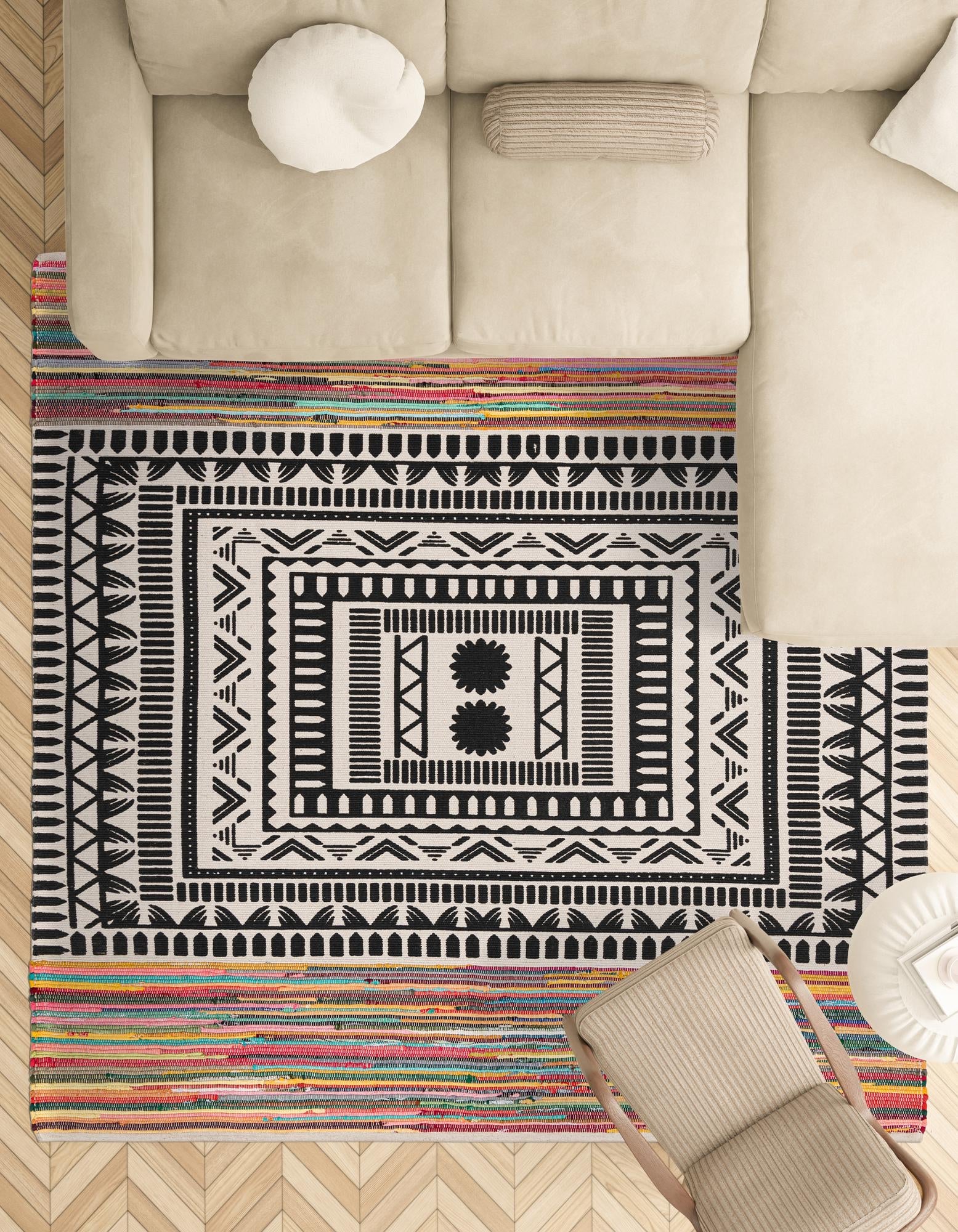 Thar Cotton Collection Area Rug -  Kovalam