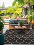 Seaside Lattice Collection Area Rug - Arbor (Black)