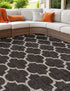 Seaside Lattice Collection Area Rug - Arbor (Black)