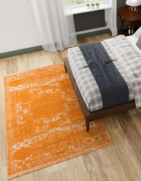 Dover Terrace Collection Area Rug -  Lagoon (Orange)