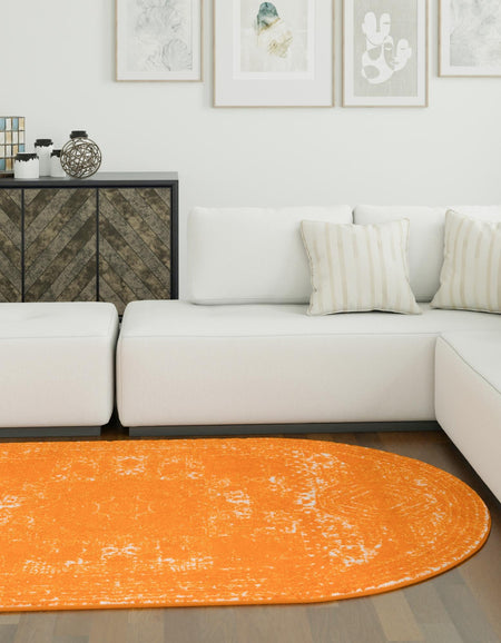 Dover Terrace Collection Area Rug -  Lagoon (Orange)