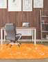 Dover Terrace Collection Area Rug -  Lagoon (Orange)