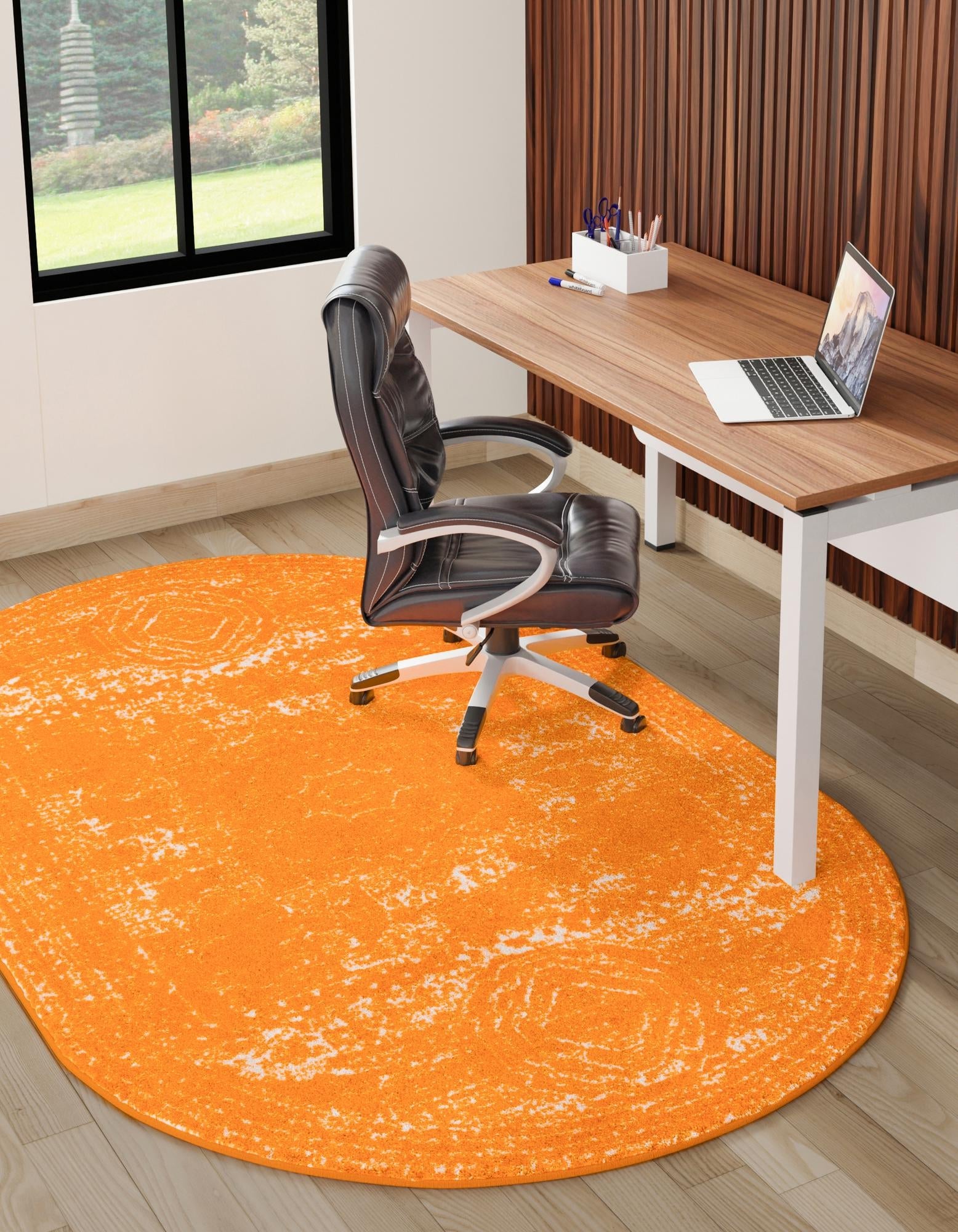 Dover Terrace Collection Area Rug -  Lagoon (Orange)