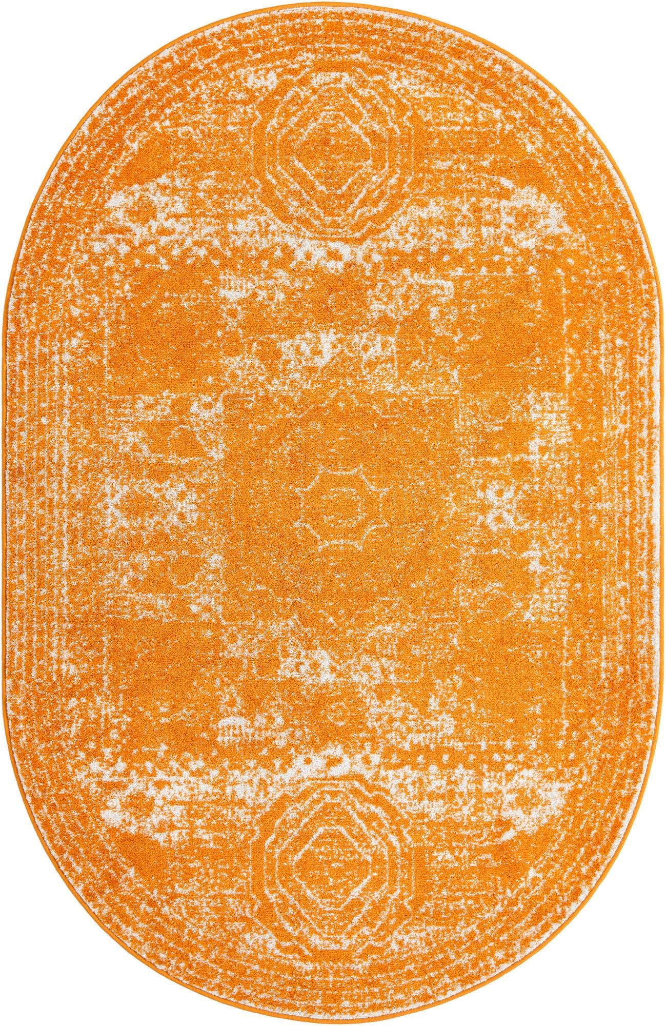 Dover Terrace Collection Area Rug -  Lagoon (Orange)