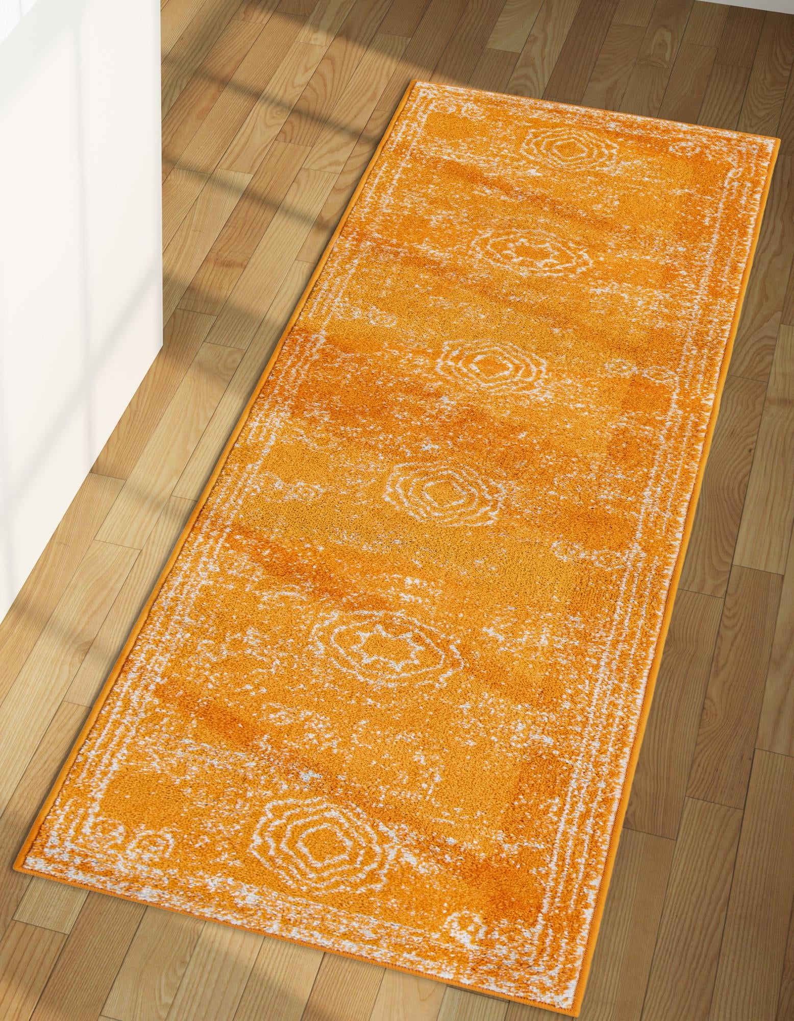 Dover Terrace Collection Area Rug -  Lagoon (Orange)