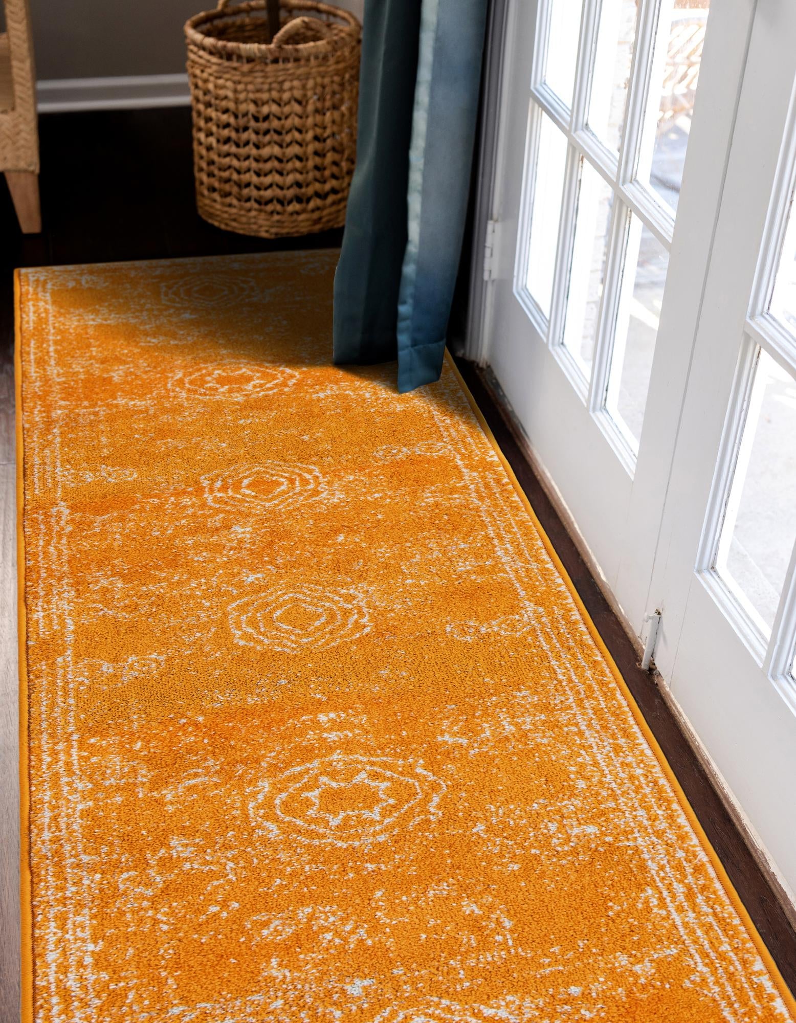 Dover Terrace Collection Area Rug -  Lagoon (Orange)