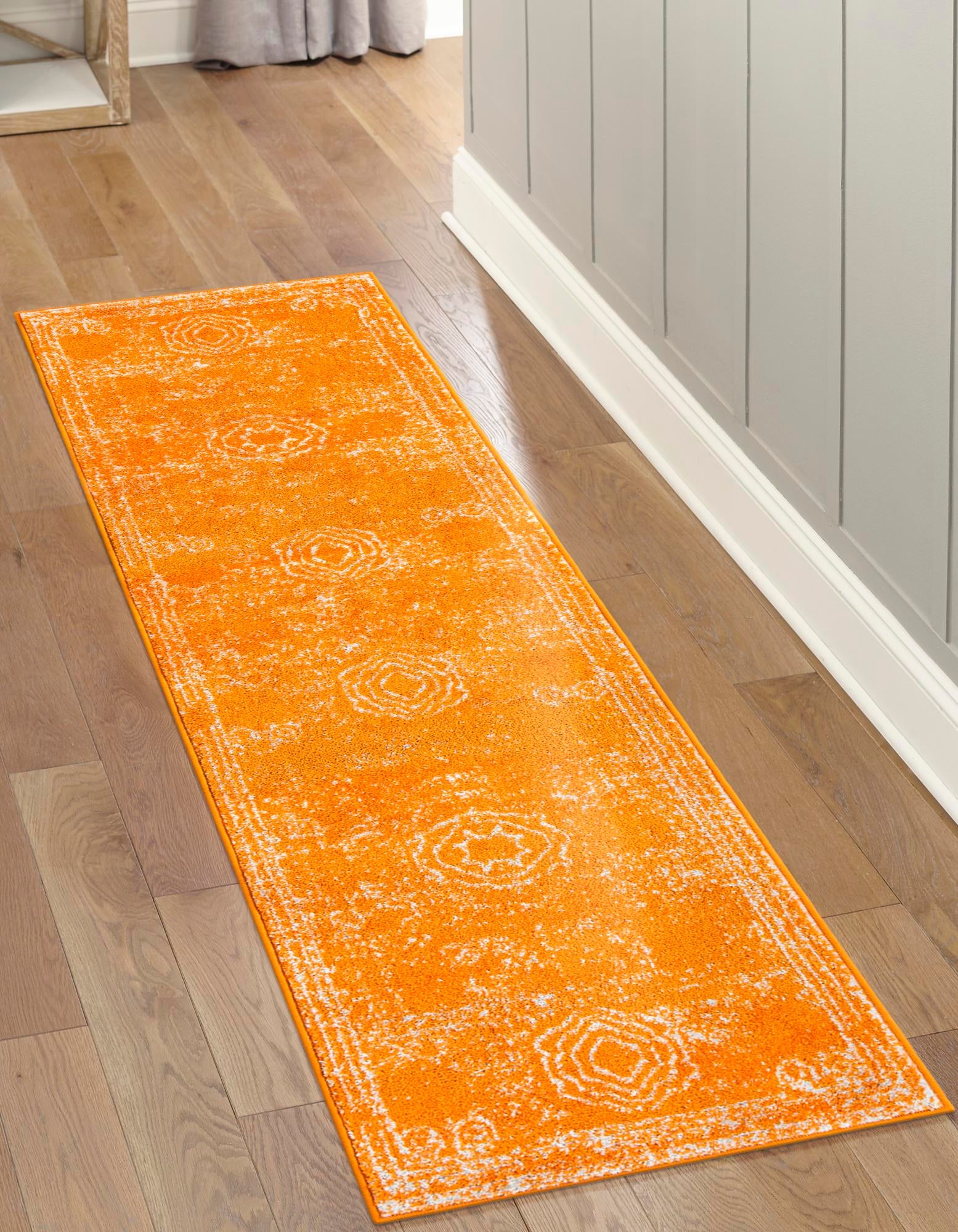 Dover Terrace Collection Area Rug -  Lagoon (Orange)