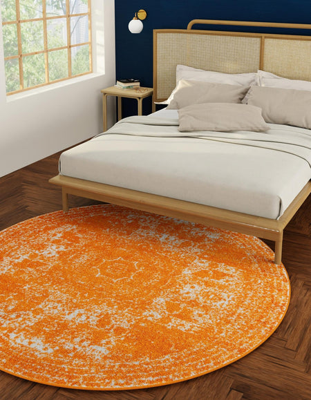 Dover Terrace Collection Area Rug -  Lagoon (Orange)